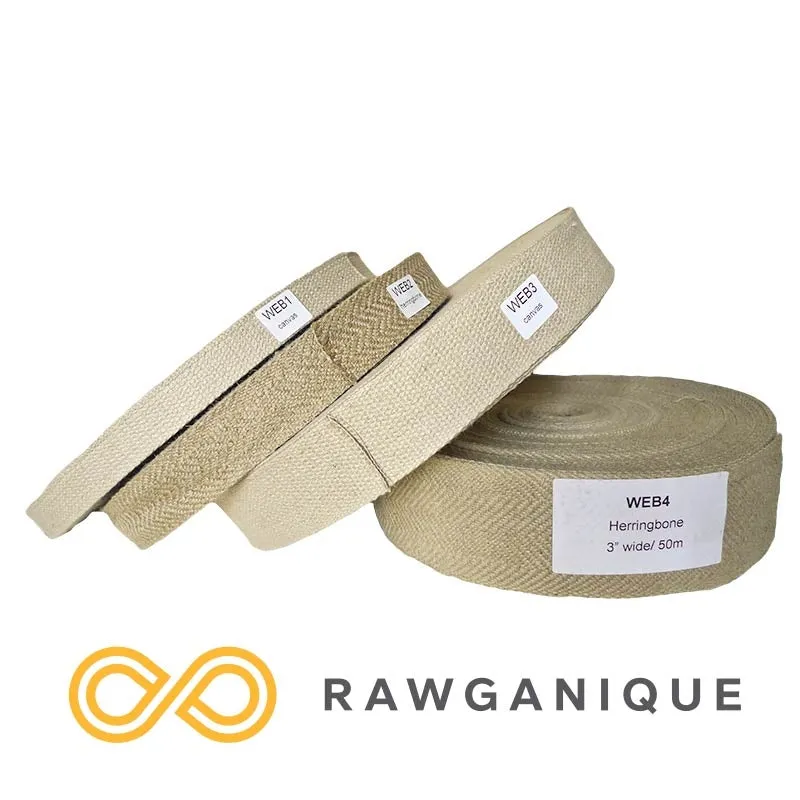 1.25" Hemp Webbing Roll (55 Yards) (~164 feet) (100% Biodegradable)