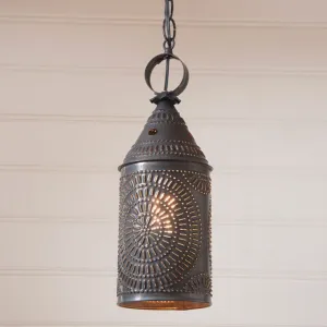 15-Inch Electrified Hanging Lantern in Kettle Black