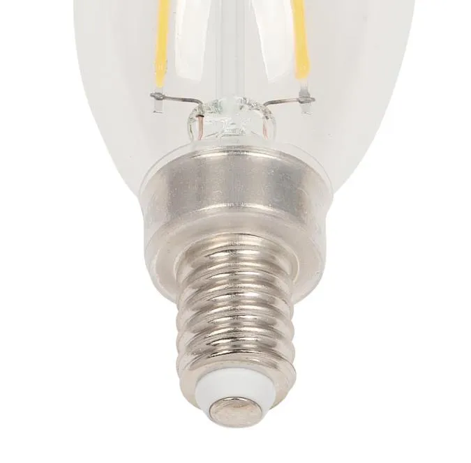 3.3W B11 Filament LED Dimmable Clear 2700K E12 (Candelabra) Base, 120 Volt, Box