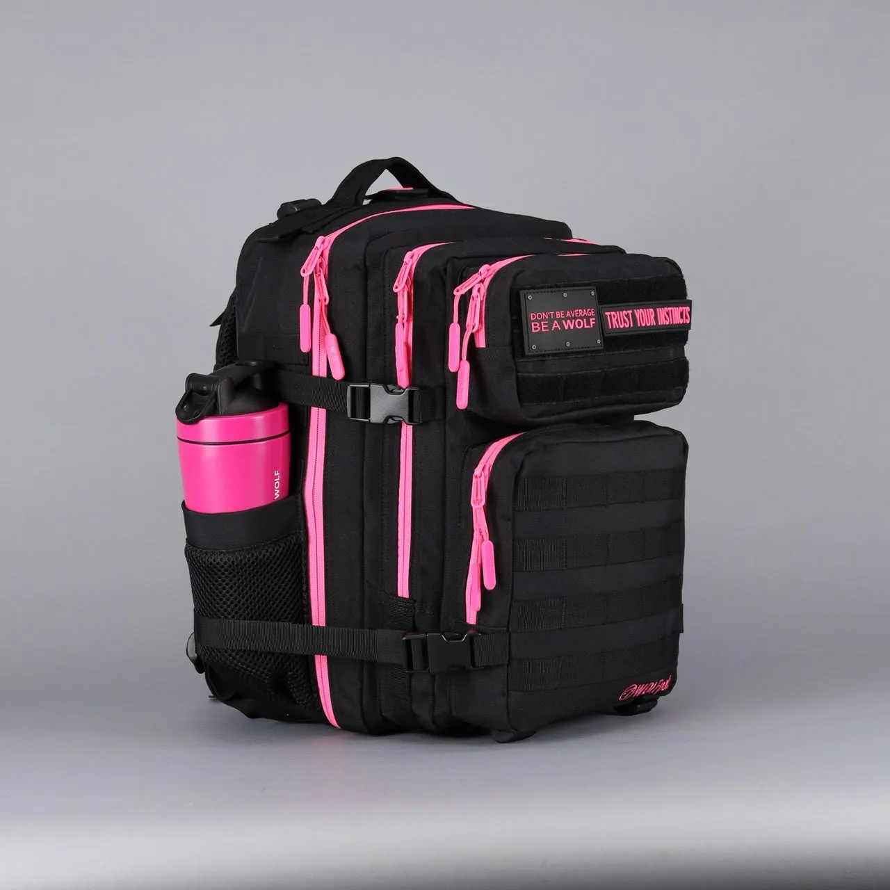 35L Backpack Black Neon Pink