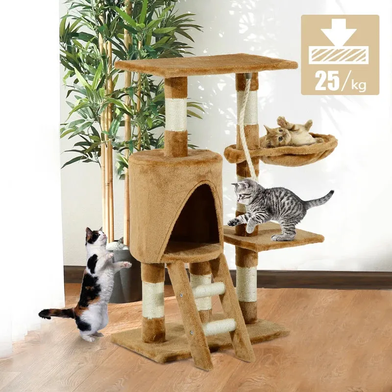 37" Cat Tree Scratching Post - Brown