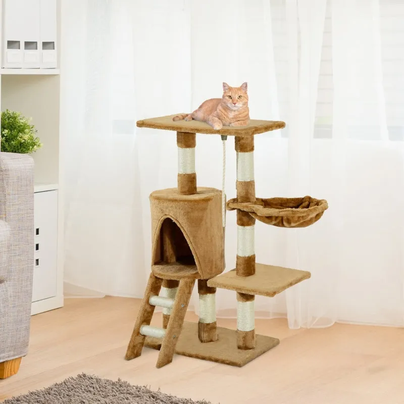 37" Cat Tree Scratching Post - Brown