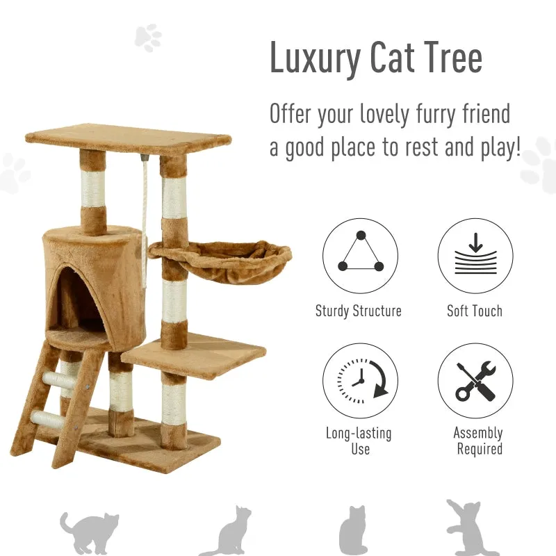 37" Cat Tree Scratching Post - Brown