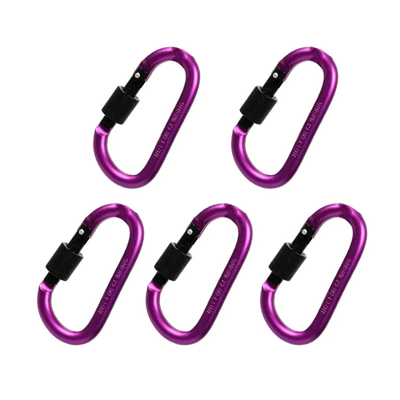 5PCS Carabiner Clips Aluminum Buckle