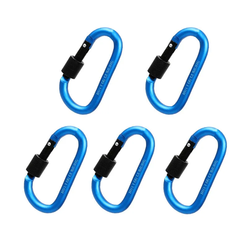 5PCS Carabiner Clips Aluminum Buckle