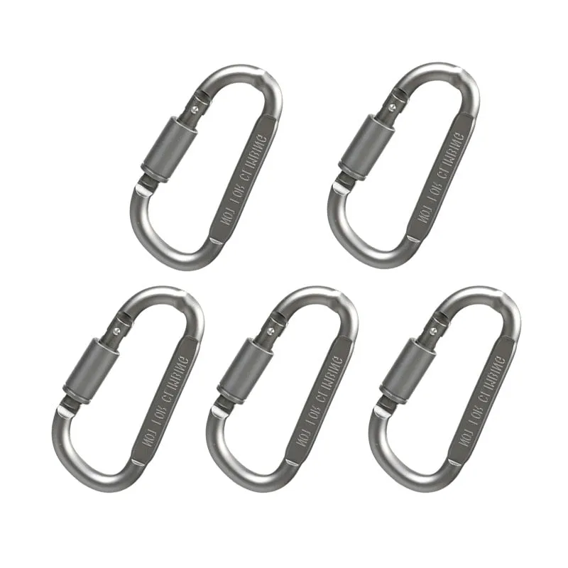 5PCS Carabiner Clips Aluminum Buckle