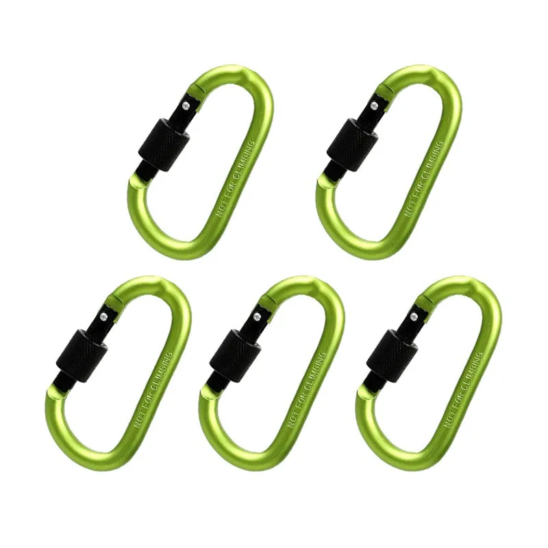 5PCS Carabiner Clips Aluminum Buckle