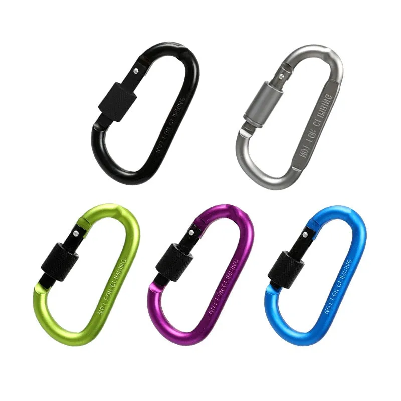 5PCS Carabiner Clips Aluminum Buckle