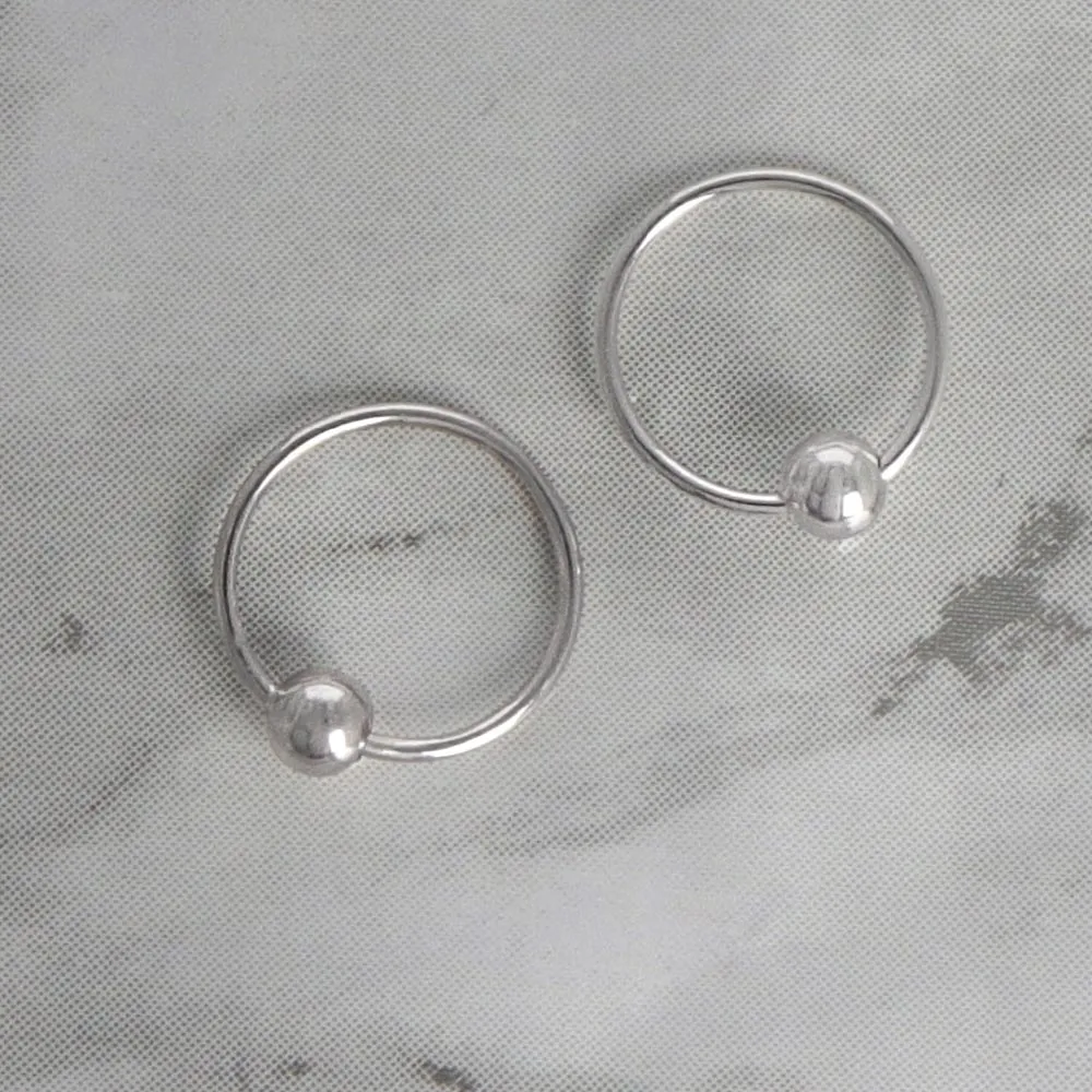 925 Silver 11mm Hoop Earrings