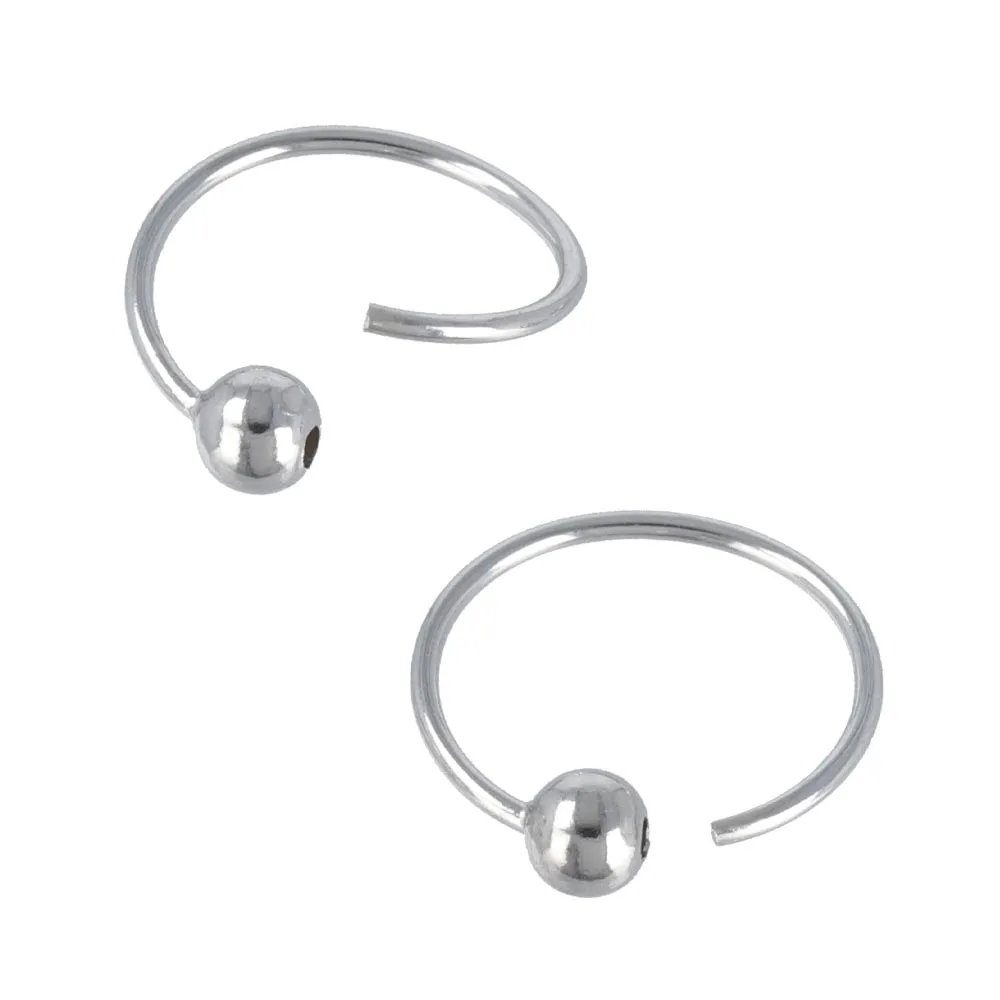 925 Silver 11mm Hoop Earrings