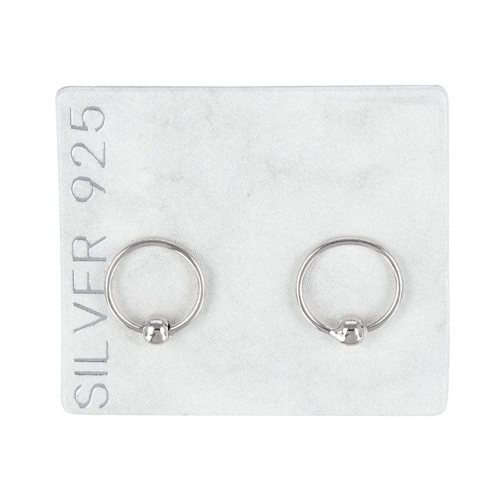 925 Silver 9mm Hoop Earrings