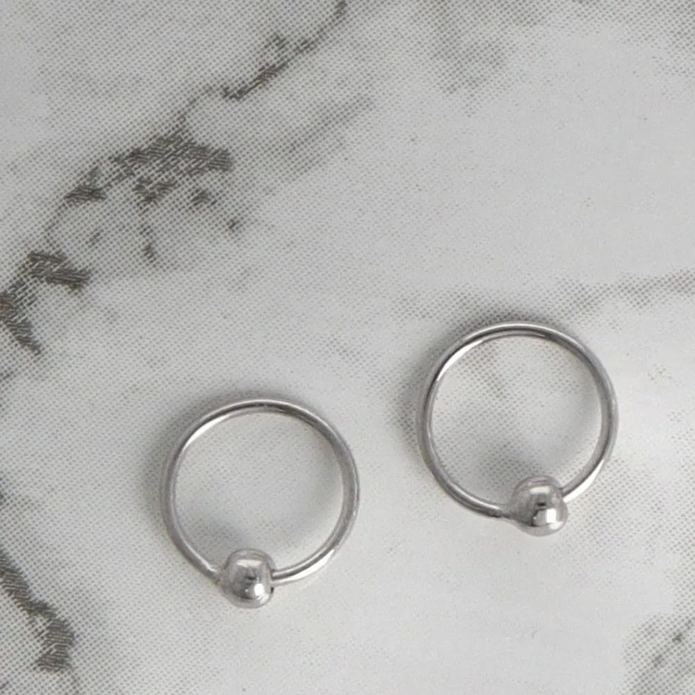 925 Silver 9mm Hoop Earrings