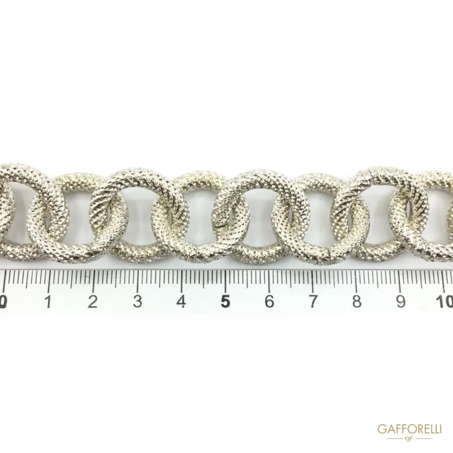 Aluminium Chain with Diamonded Rings - 2289 Gafforelli Srl