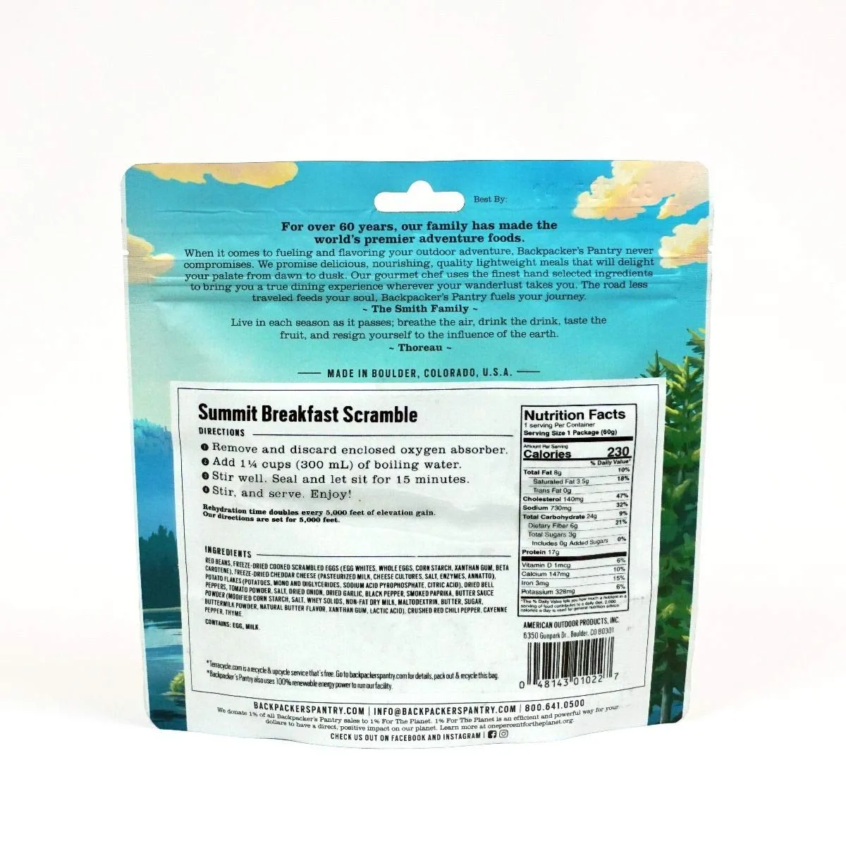 Backpacker's Pantry - Summit Breakfast Scramble - 1 Serving