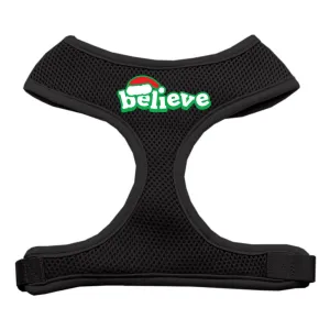 Believe Screen Print Soft Mesh Harnesses  Black Extra Large