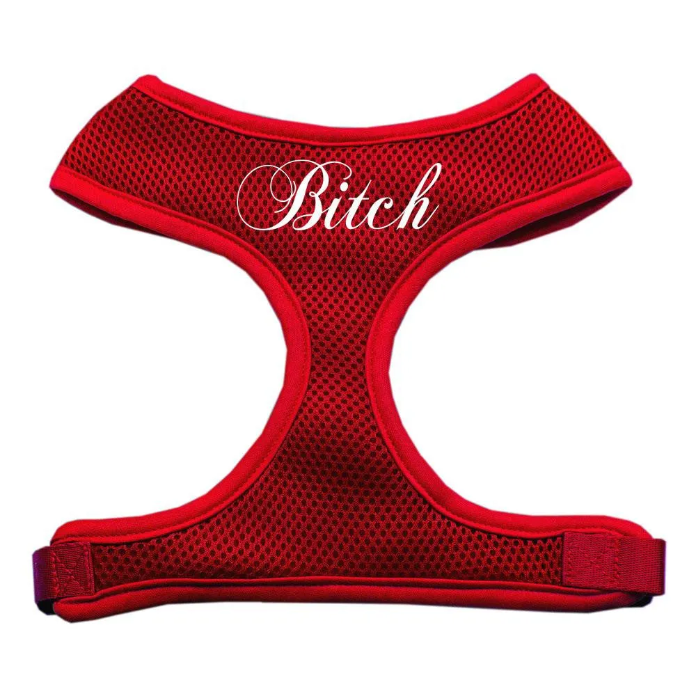 Bitch Soft Mesh Harnesses Red Small