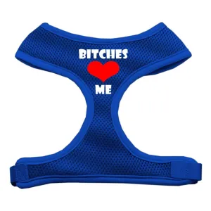 Bitches Love Me Soft Mesh Harnesses Blue Medium