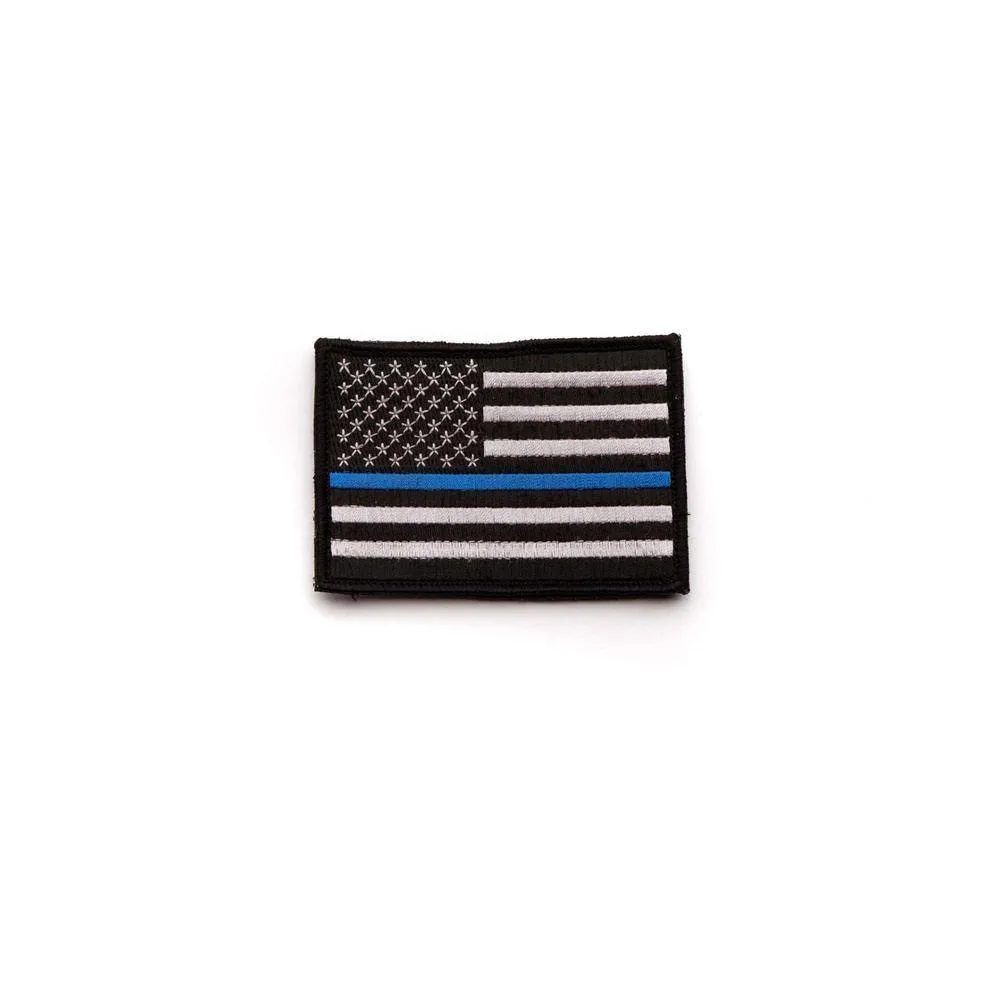 Blue Line Flag Embroidered Patch