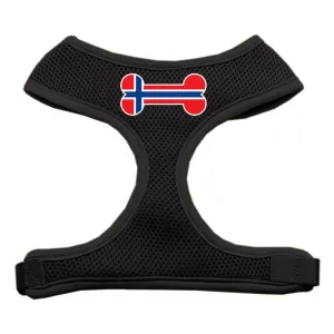 Bone Flag Norway Screen Print Soft Mesh Harness Black Medium