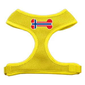 Bone Flag Norway Screen Print Soft Mesh Harness Yellow Extra Large