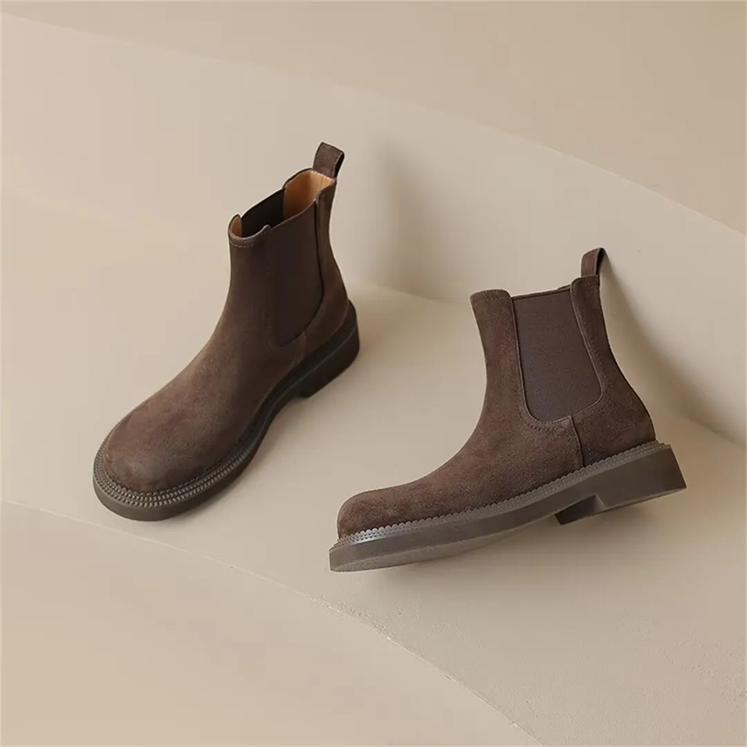 Casual Comfort RoundToe Ankle Boots