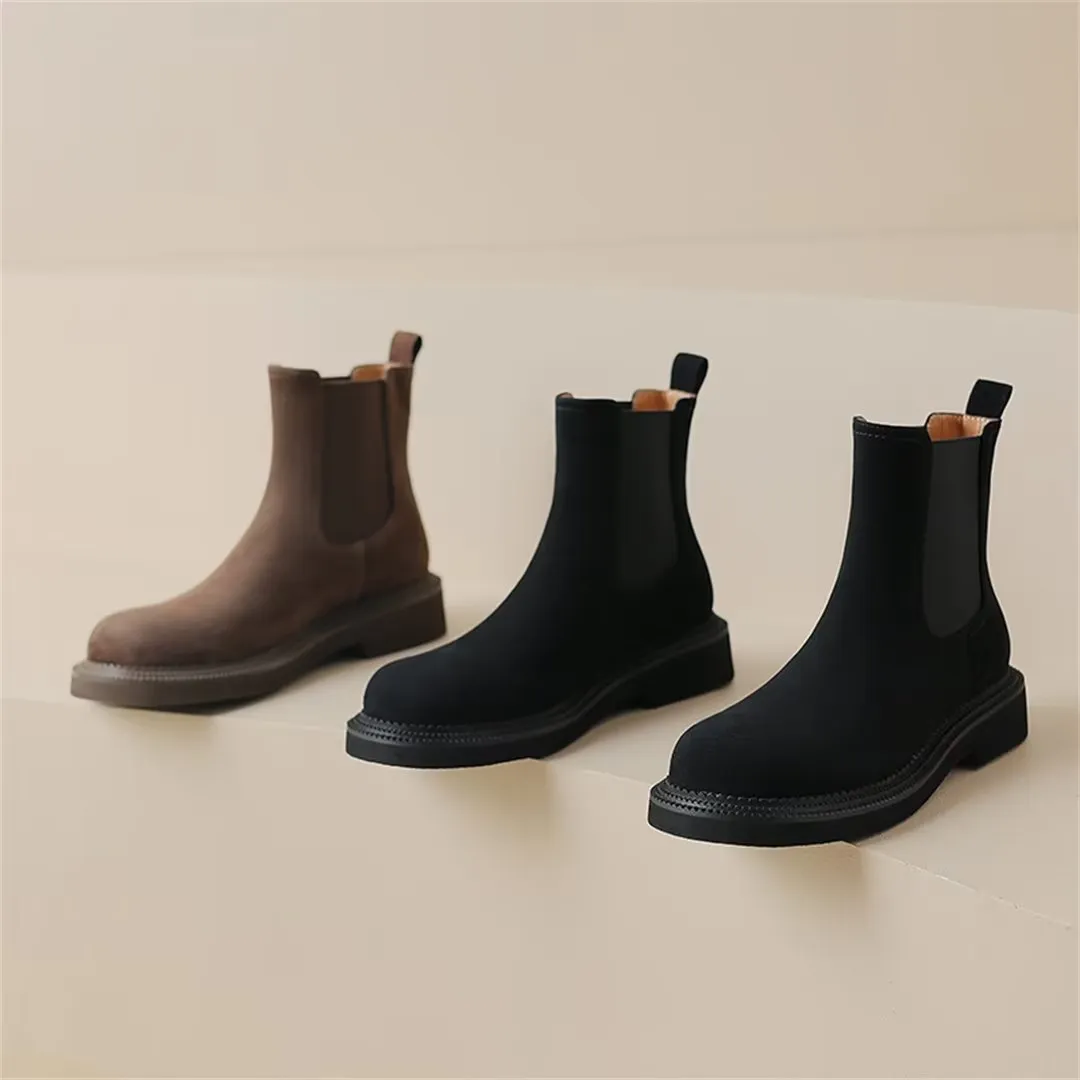 Casual Comfort RoundToe Ankle Boots