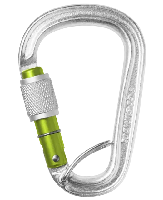 Edelrid HMS Bruce Steel Screw FG Locking Carabiners