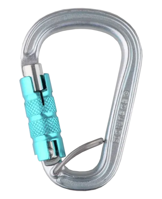 Edelrid HMS Bruce Steel Triple FG Locking Carabiners