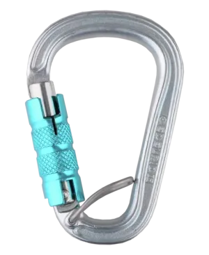 Edelrid HMS Bruce Steel Triple FG Locking Carabiners