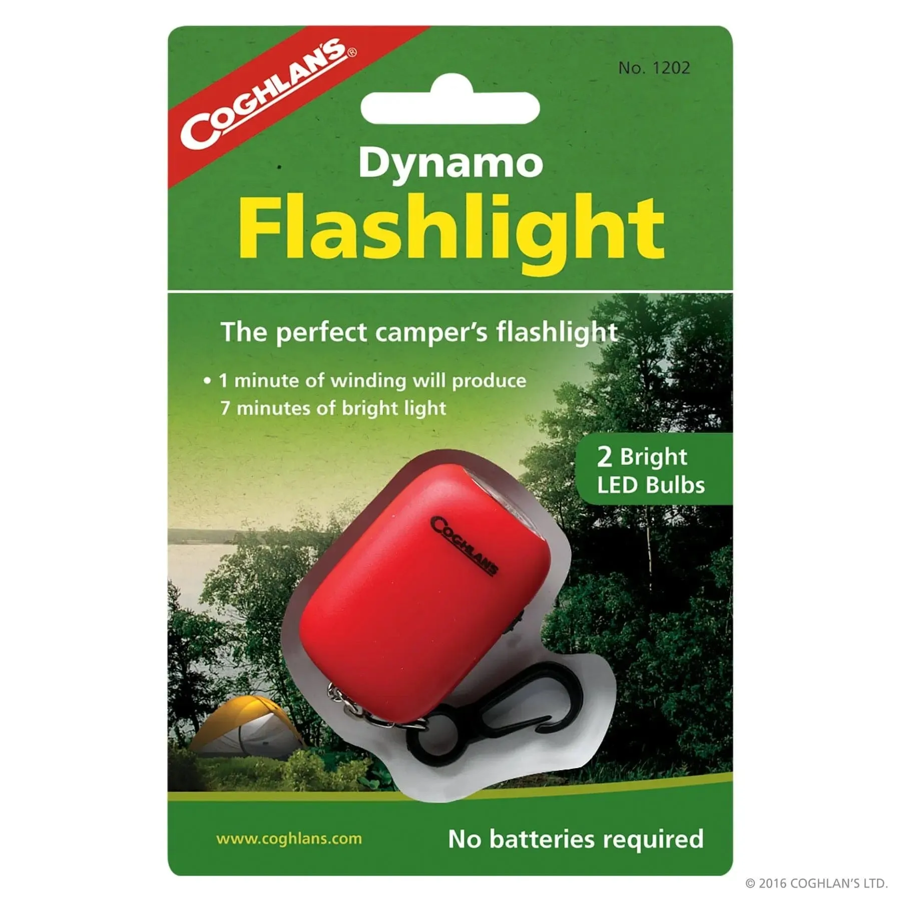 Flashlight - dynamo no batteries required crank to charge