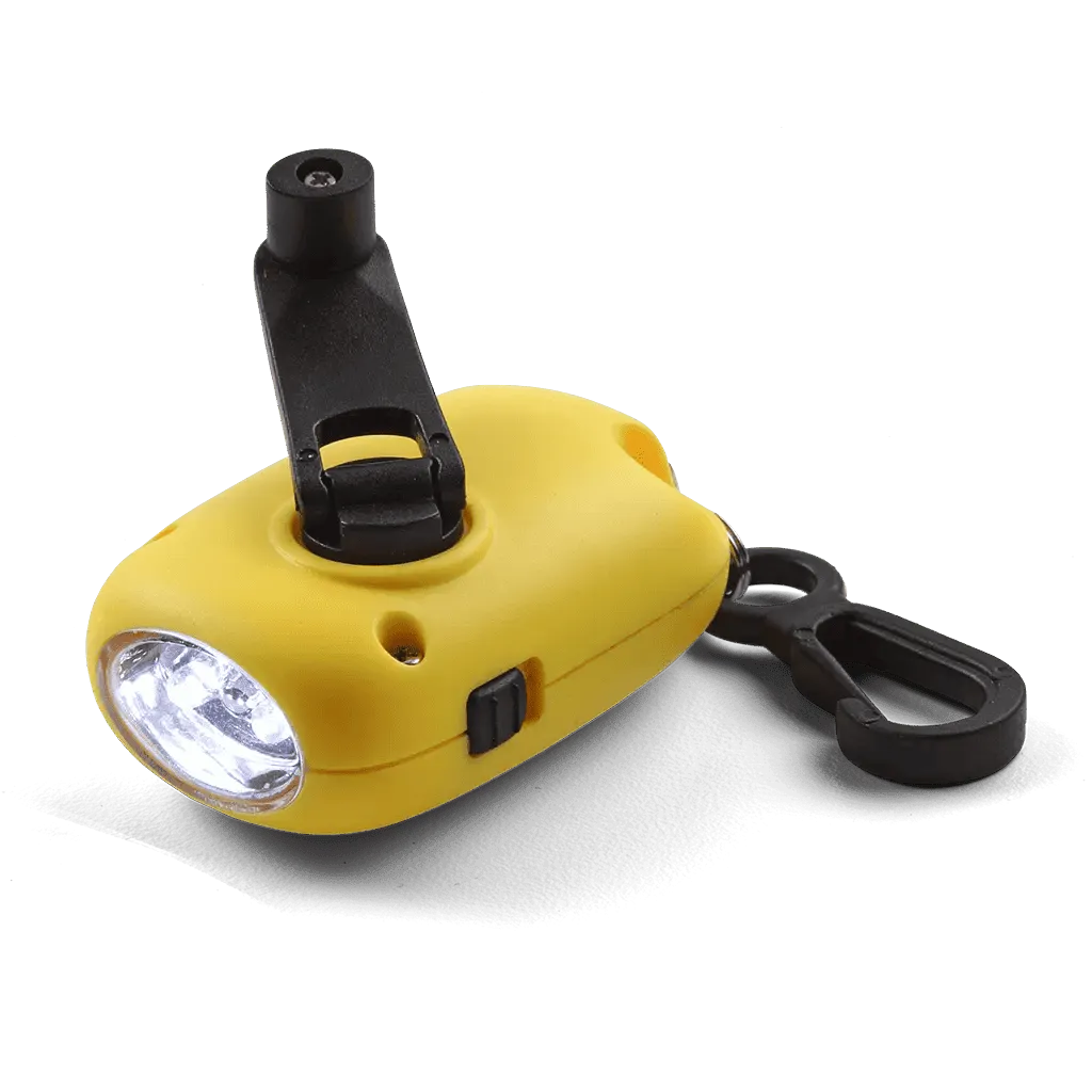 Flashlight - dynamo no batteries required crank to charge