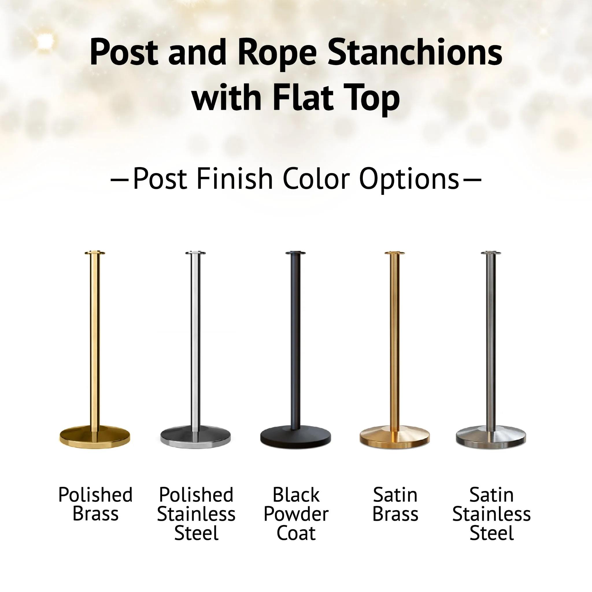 Flat Top Dual Rope Stanchion with Roller Base - Montour Line CELineD