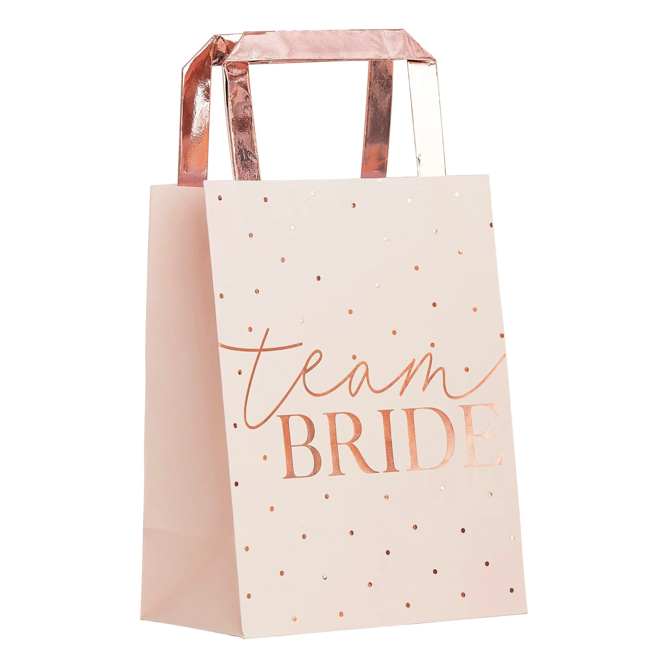 Ginger Ray Team Bride Rose Gold Foiled Hen Party Bags - 5 Pkt