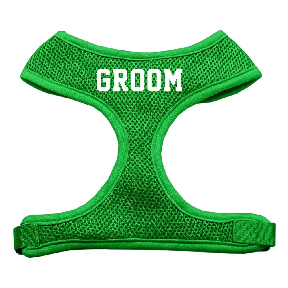 Groom Screen Print Soft Mesh Harness Emerald Green Extra Large