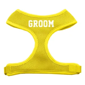 Groom Screen Print Soft Mesh Harness Yellow Extra Large