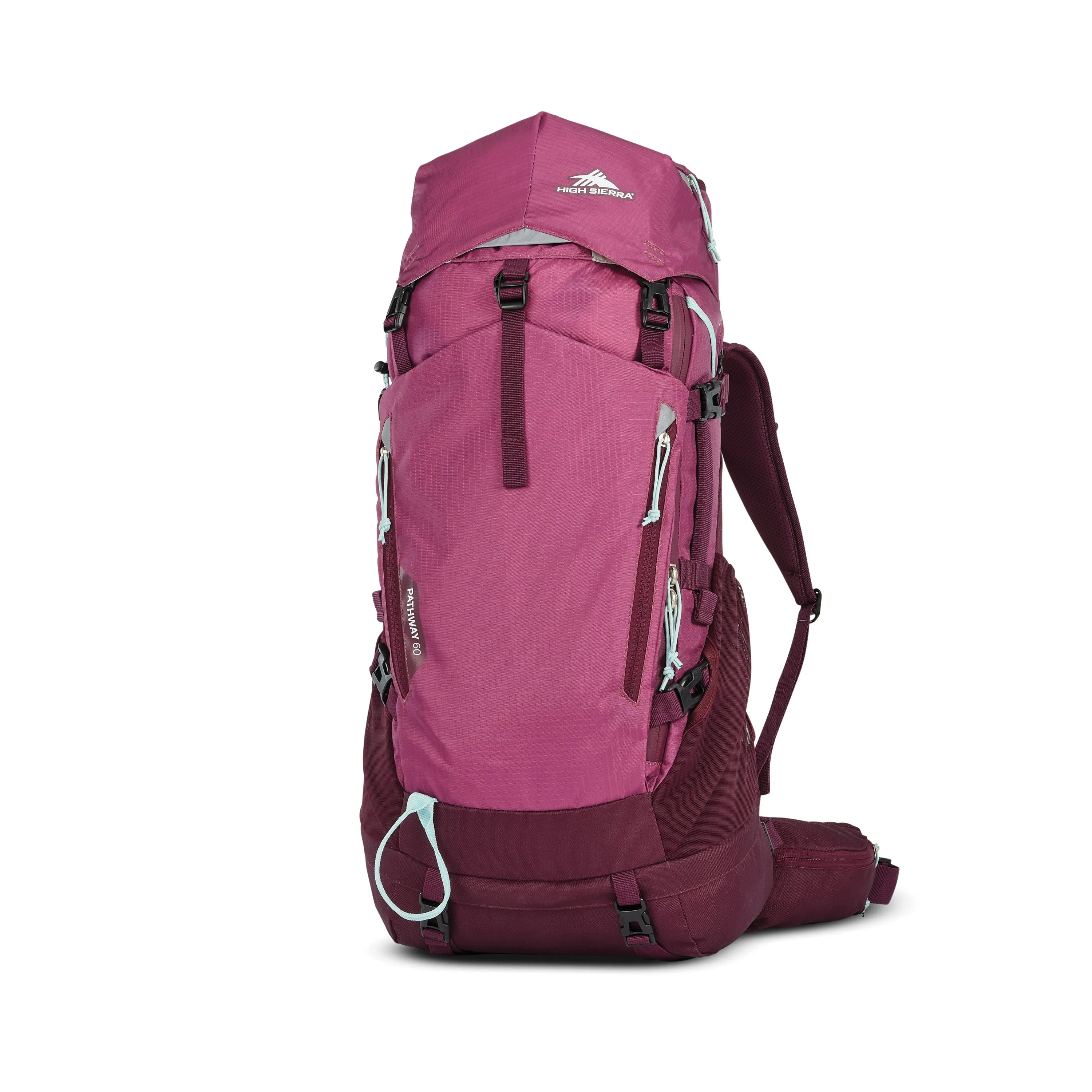 High Sierra Pathway 2.0 Womens Frame Pack 60L Backpack - Berry/Maroon