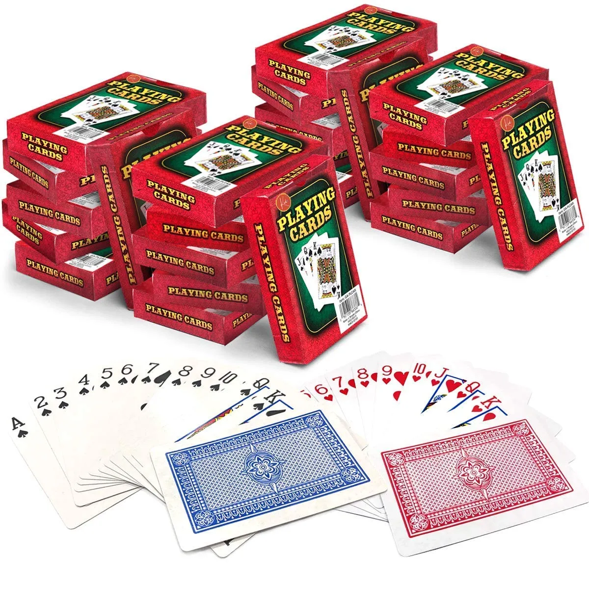 Kicko Playing Cards - 24 Pack - 2.25 x 3.5 Inches - for Kids, Party Favors, Stocking