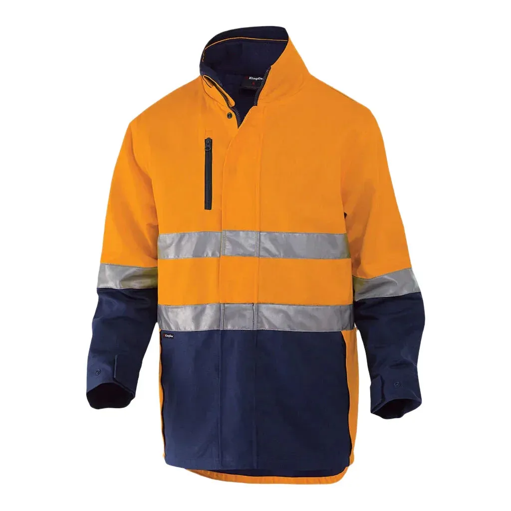 King Gee Originals 3 in 1 Hi-Vis Cotton Drill Reflective Work Jacket (K55400)