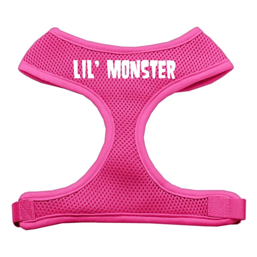 Lil' Monster Design Soft Mesh Harnesses Pink Large