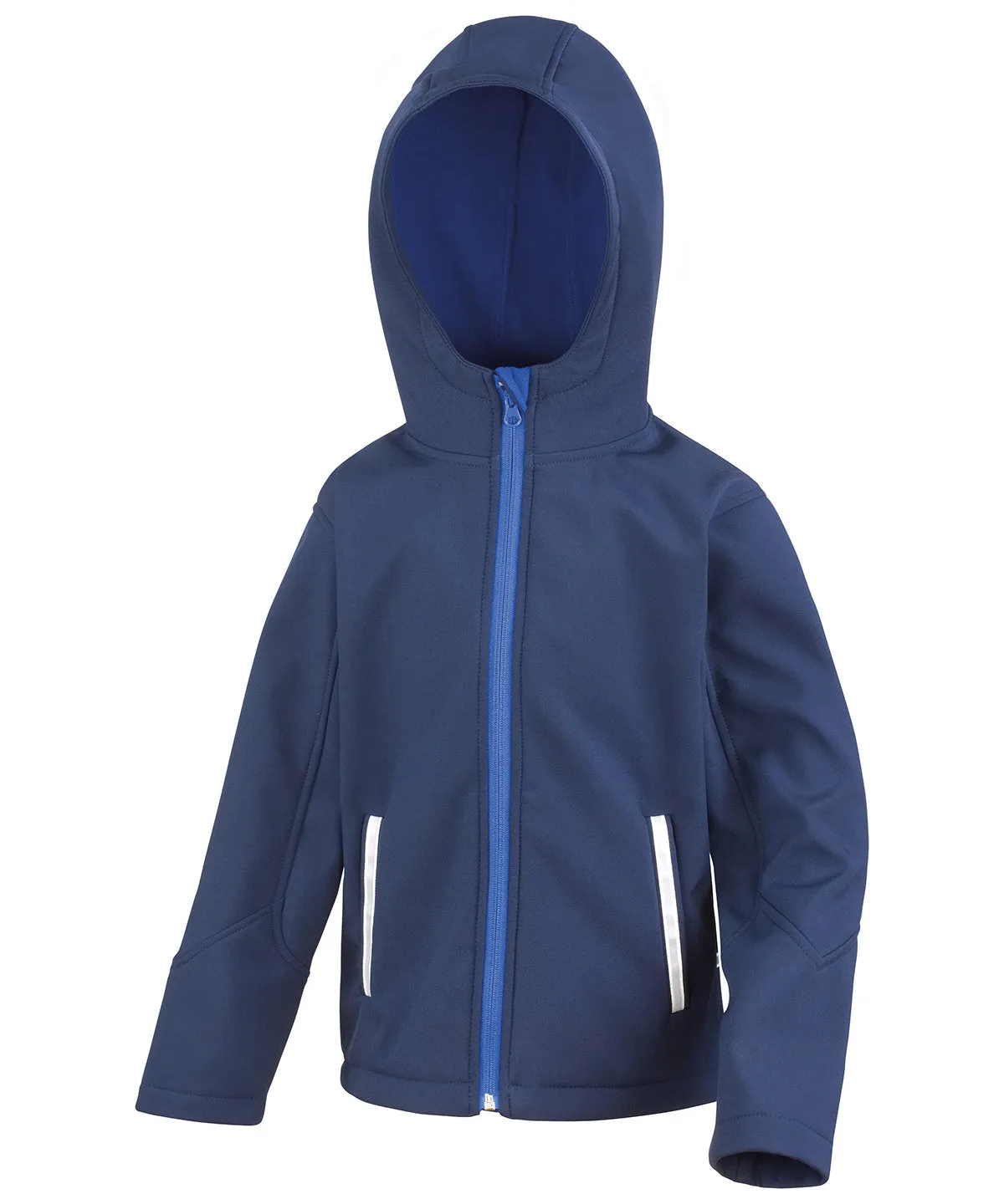 Navy/Royal - Core junior TX performance hooded softshell jacket