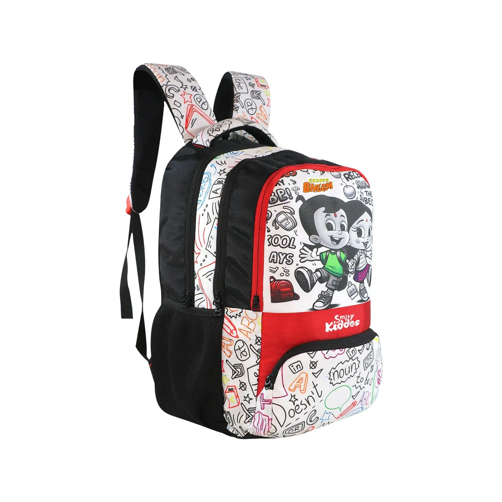 Smily Kiddos - Licensed Chhota Bheem Junior Backpack Too Cool IV -Red & Black