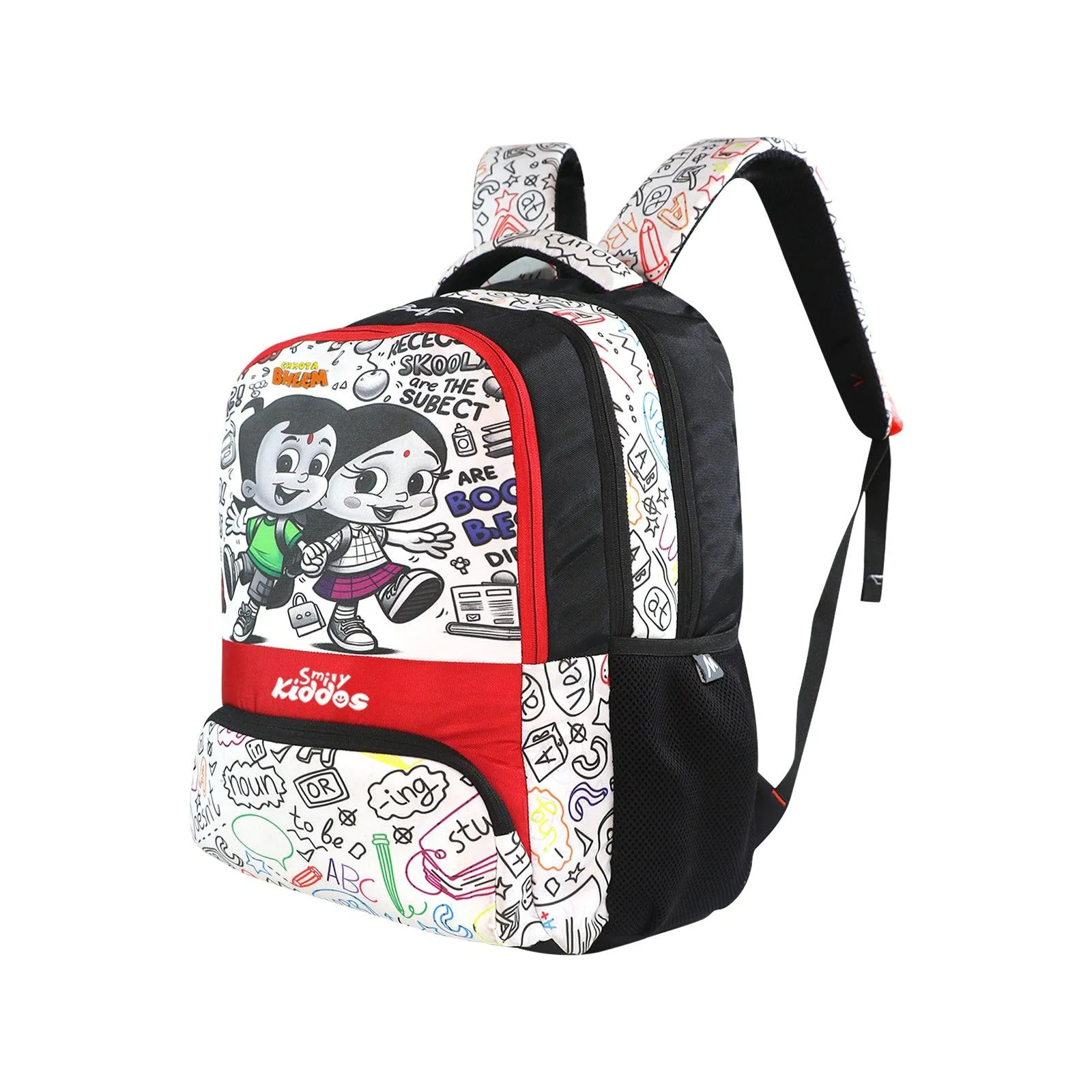 Smily Kiddos - Licensed Chhota Bheem Junior Backpack Too Cool IV -Red & Black