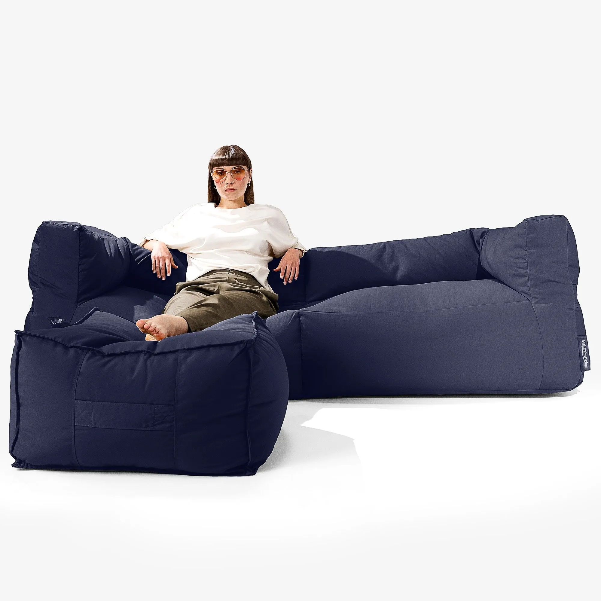 SoleiStorm™ Ultra 2000 h  3 Seater Sofa Outdoor Bean Bag - Olefin Navy