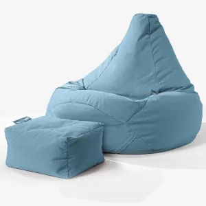 SoleiStorm™ Ultra 2000 h  Outdoor Highback Bean Bag Chair - Olefin Baby Blue