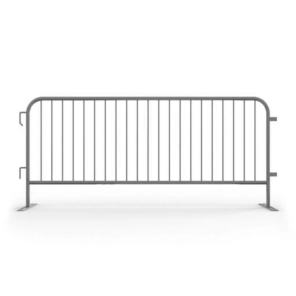 *SUPER BUY* Pack of (30) Heavy Duty Angry Bull Interlocking Steel Barricades, 8.5 Ft., with (1) Storage Pushcart