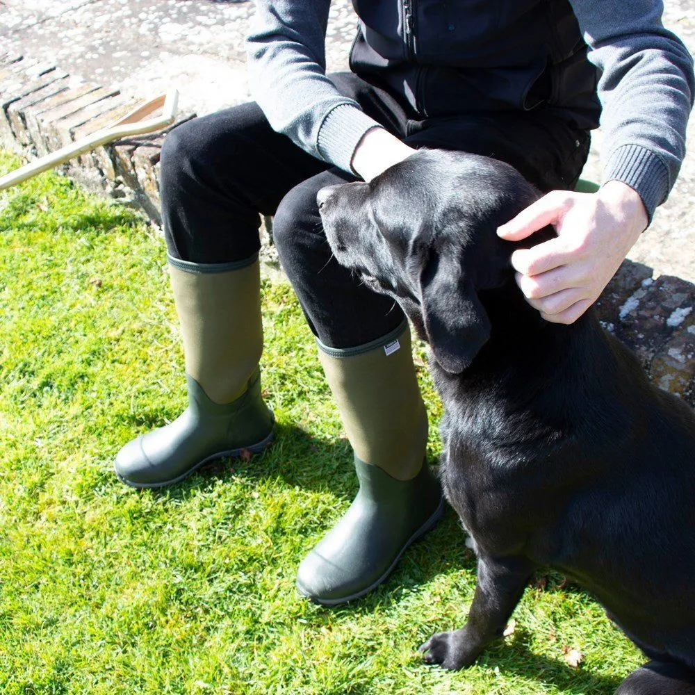 Town & Country Green Buckingham Neoprene Wellies - Size 5