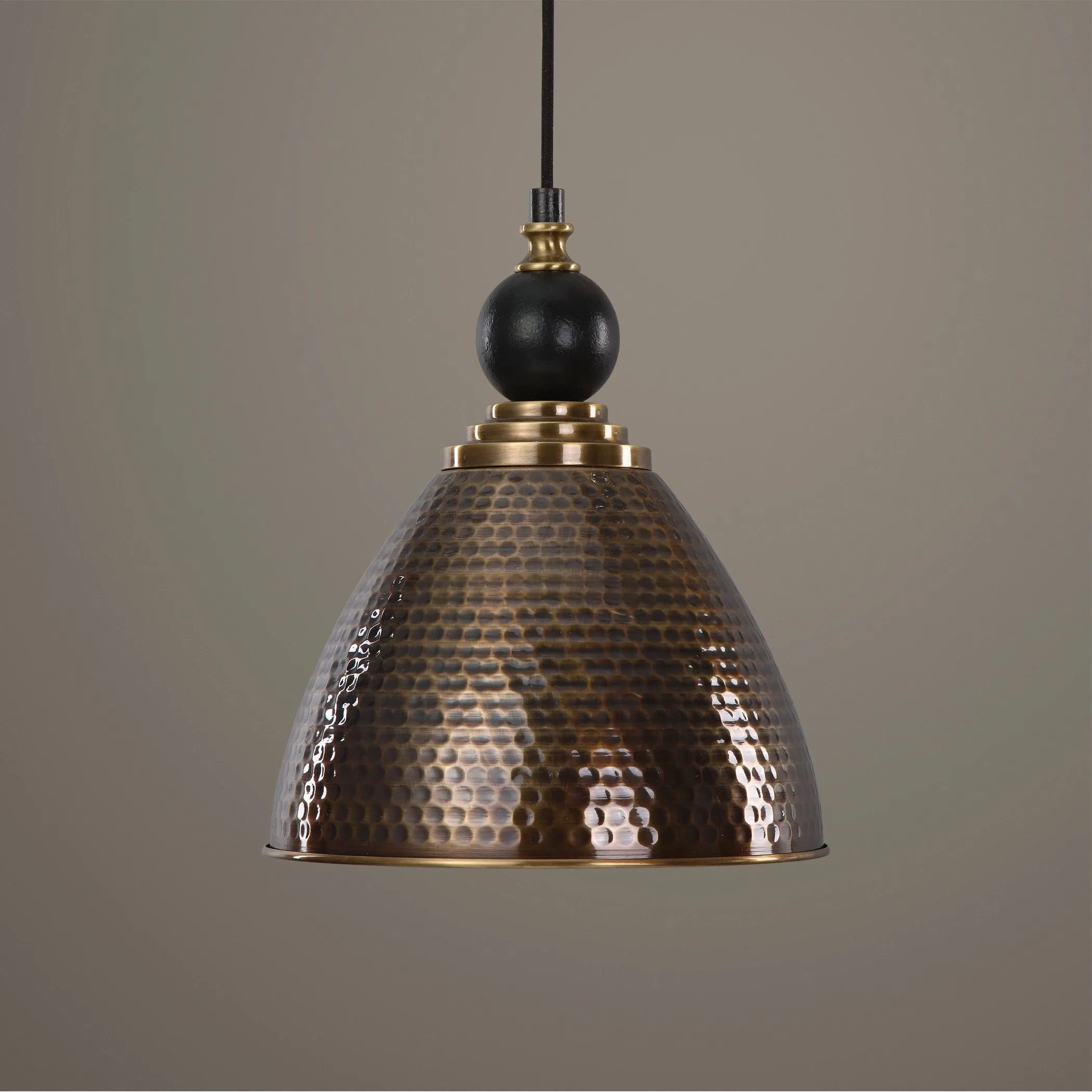 Uttermost Adastra 1 Light Antique Brass Pendant