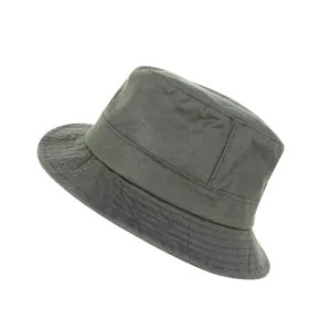 Waxed Bush Hat - Dark Olive by Hoggs of Fife